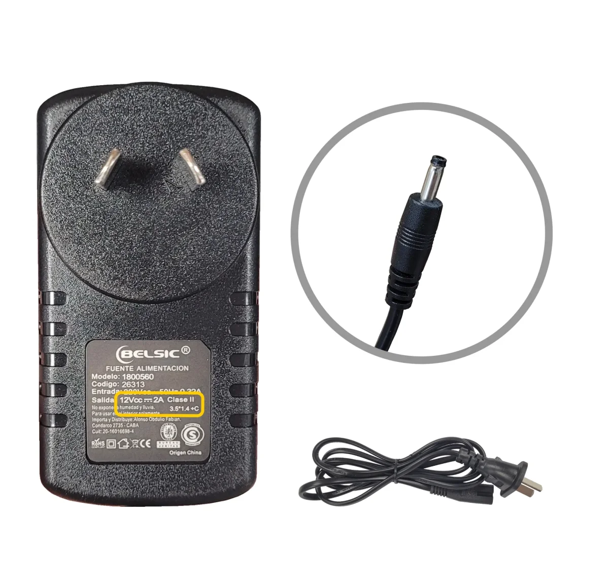 CARGADOR EXO 12V 2A 3.5*1.4