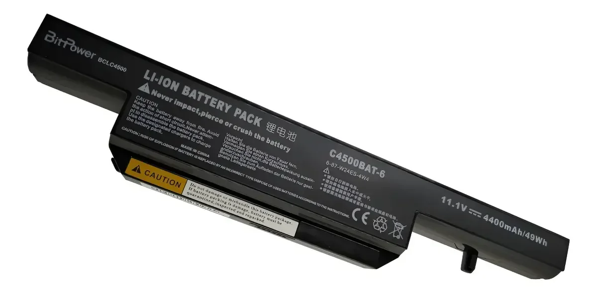 BATERIA BITPOWER P/CLEVO C4500 11.1V 4400MAH