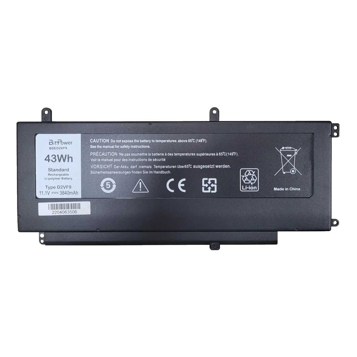 BATERIA BITPOWER PARA DELL VOSTRO 14 D2VF9 4P8PH