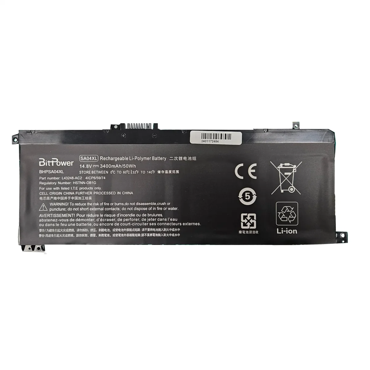 BATERIA BITPOWER PARA HP SA04XL