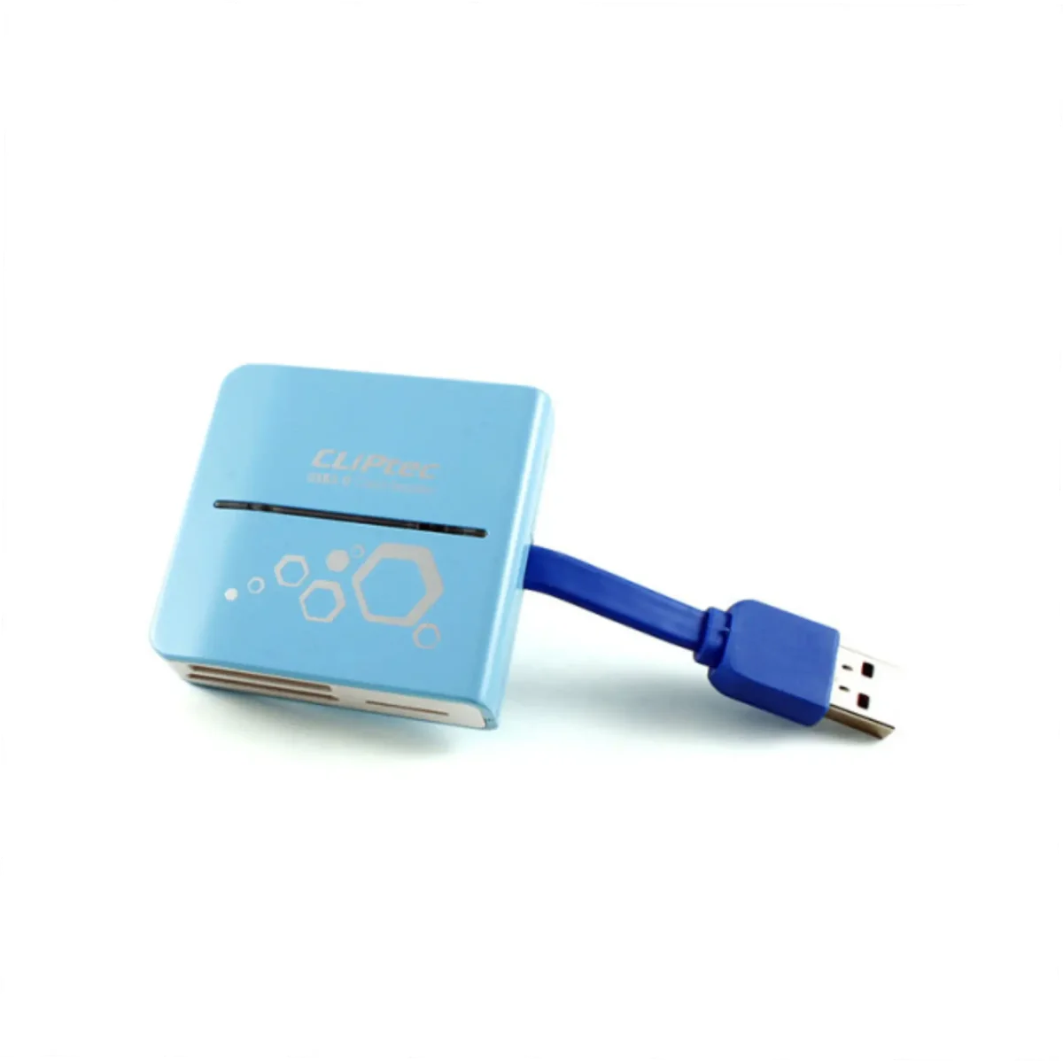 CLIPTEC USB3.0 CARD READER `PANTHERA` (BLUE)