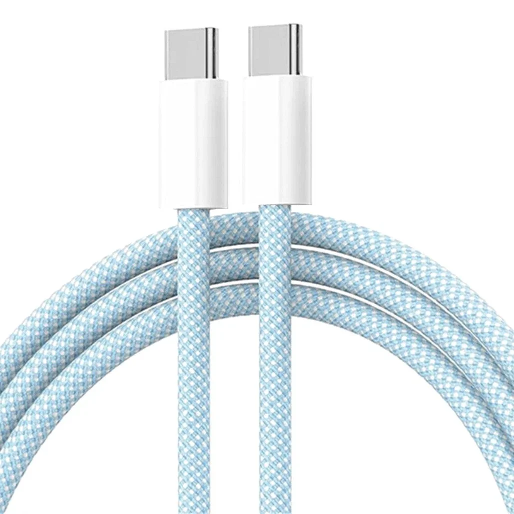 CABLE 6AMP USB-C A USB-C MALLADO 1 METRO EXCELENTE