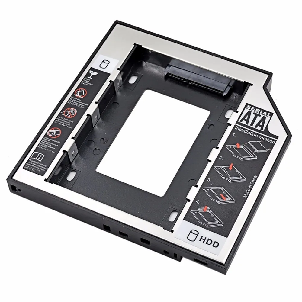 CADDY SEGUNDO DISCO NOTEBOOK HDD O SSD SATA 12.7MM