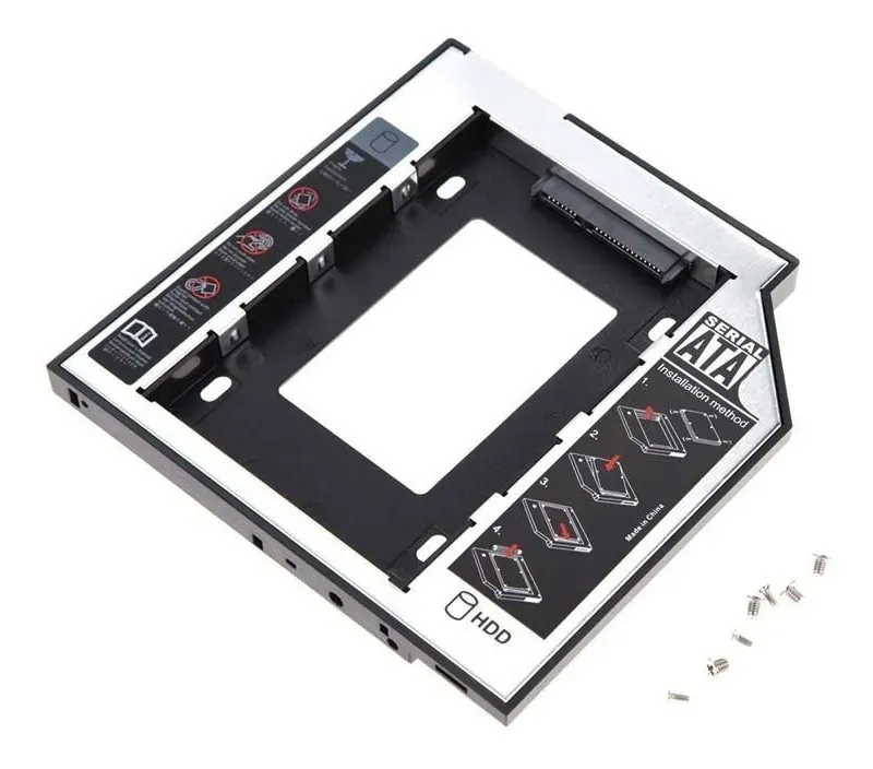 CADDY SEGUNDO DISCO NOTEBOOK HDD O SSD SATA 9.5MM
