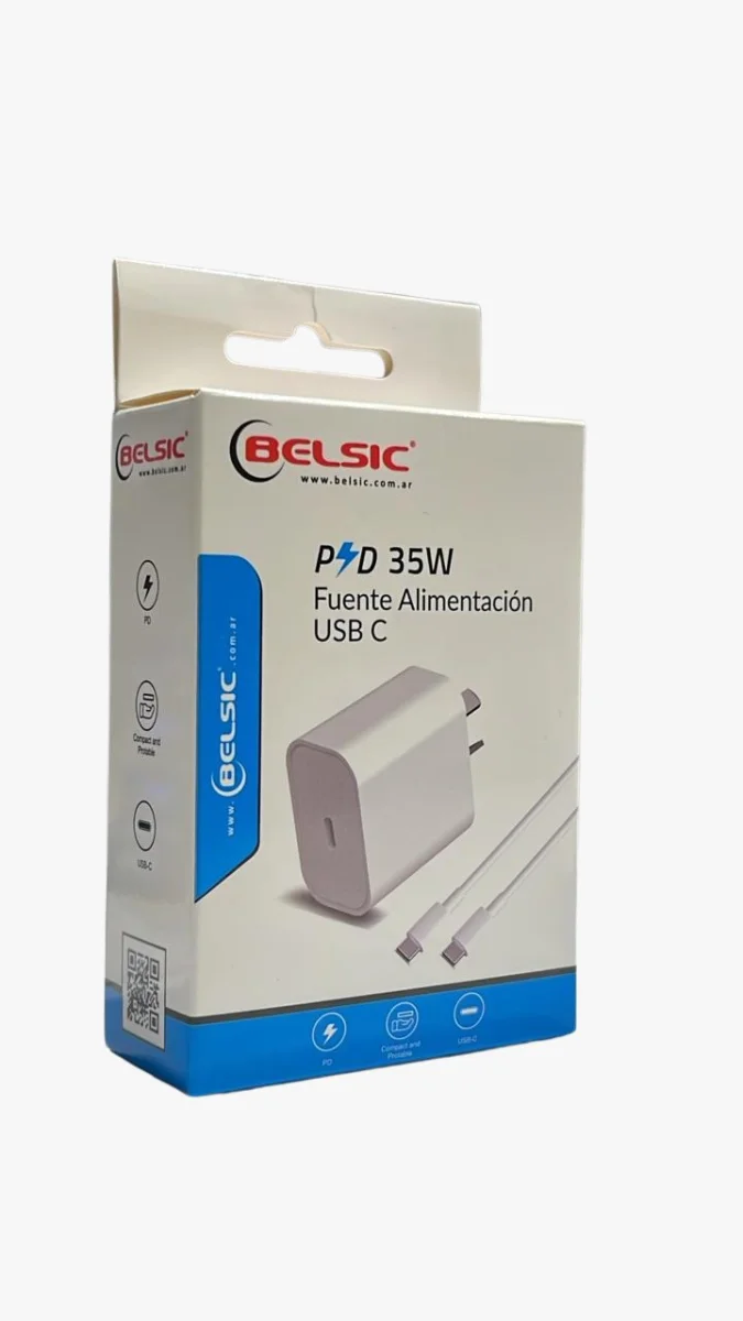 CARGADOR BELSIC 5V 3A 35W USB C AZUL