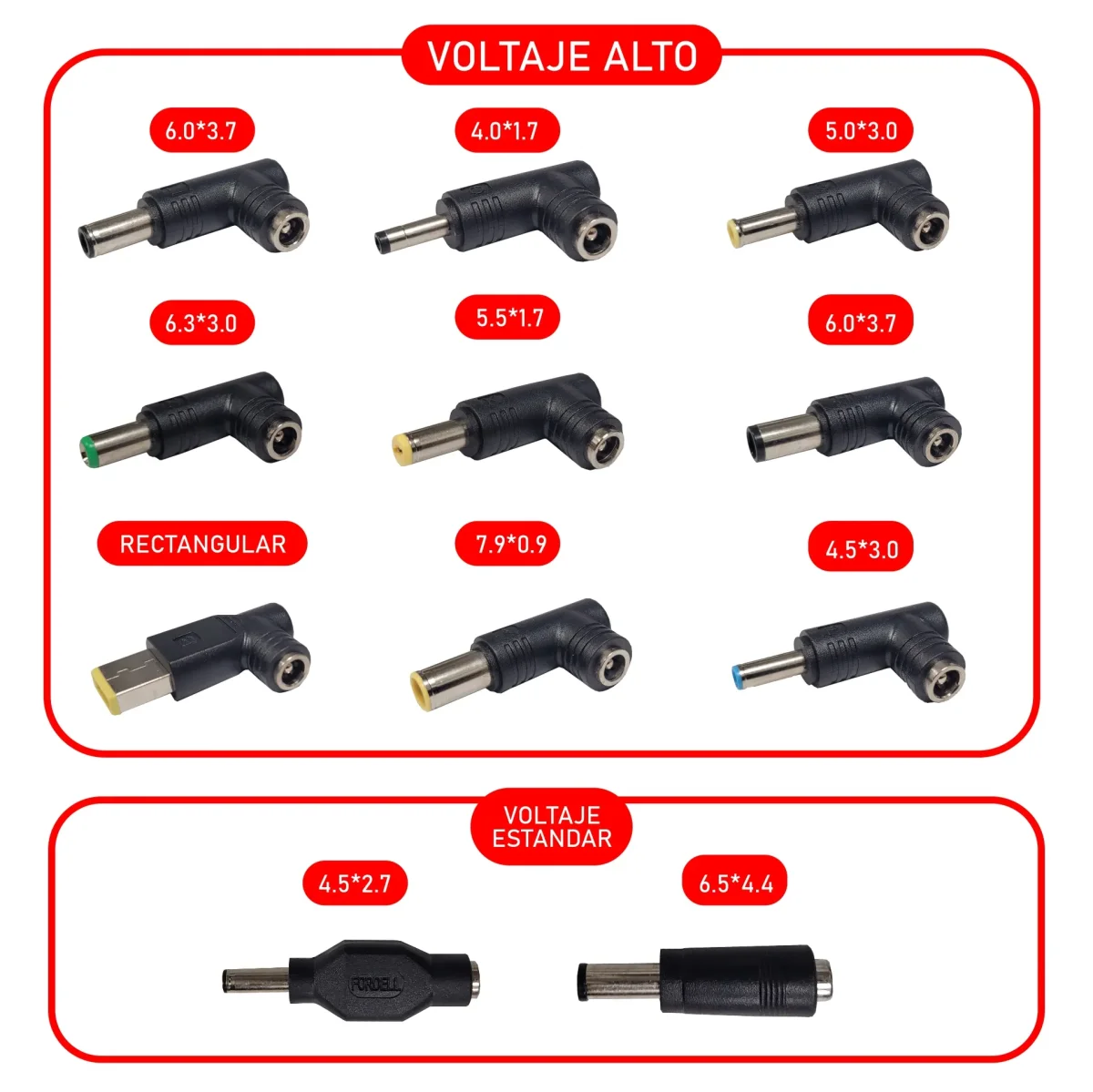 SET DC POWER 5.5*2.1MM A 11 PUNTAS ALTO AMPERAJE