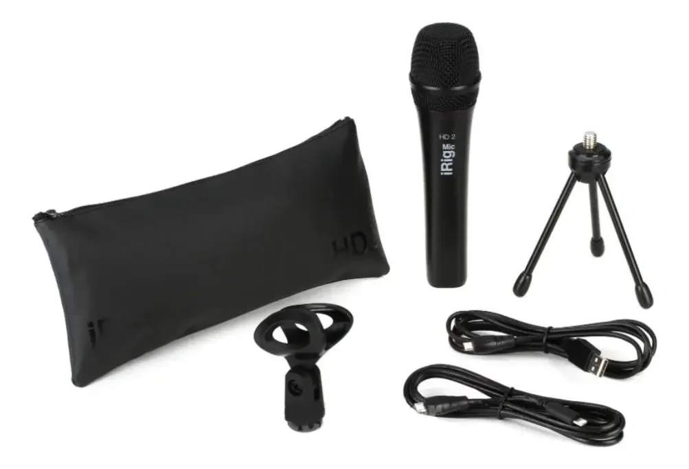 MICROFONO CONDENSADOR IK MULTIMEDIA IRIG MIC HD 2 CARDIOIDE NEGRO