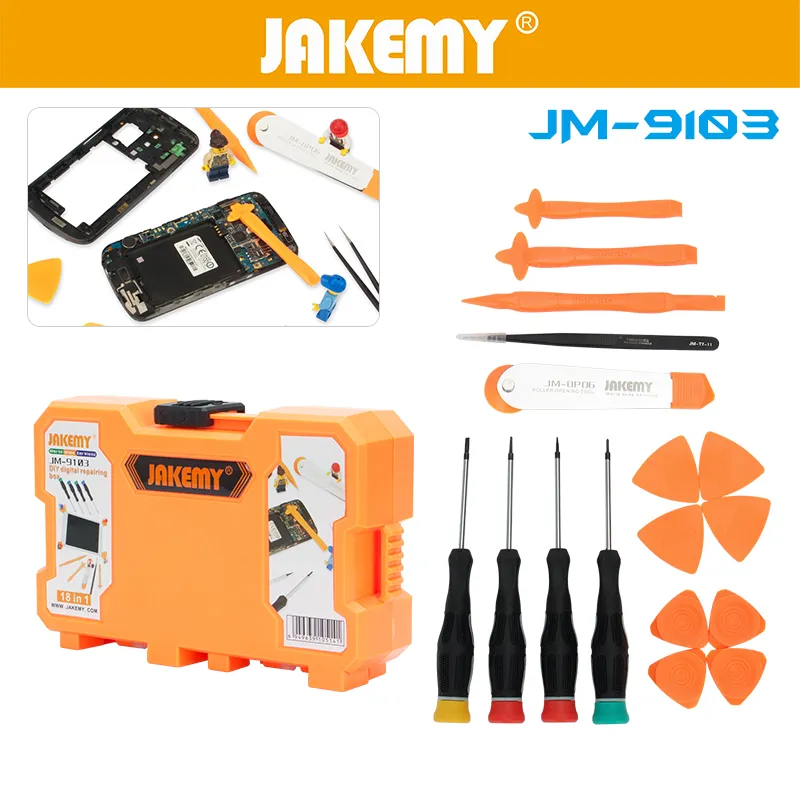 SET DE HERRAMIENTAS JAKEMY LAPTOP CELULAR 18 EN 1
