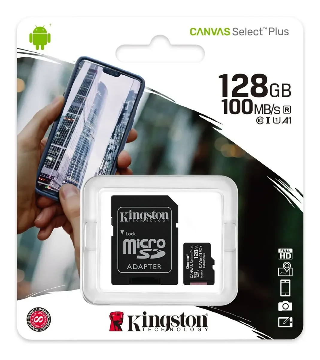 MICROSD KINGSTON 128GB CLASE 10