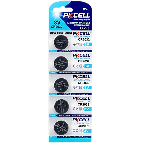 PILAS CR2032 3V BLISTER X 5 LARGA DURACION PKCELL