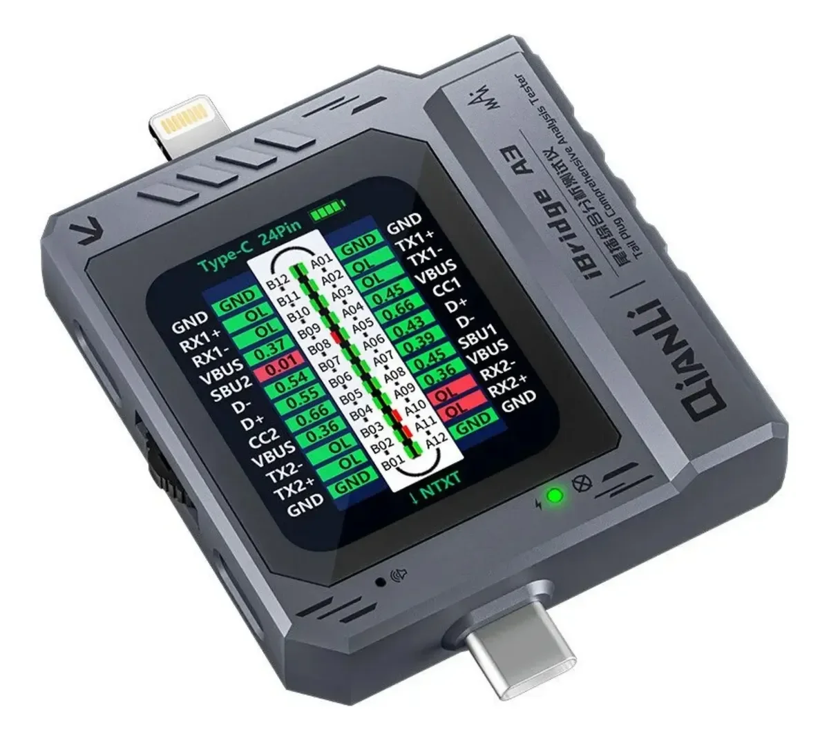 TESTER USB TIPO C Y LIGHTNING QIANLI IBRIDGE A3
