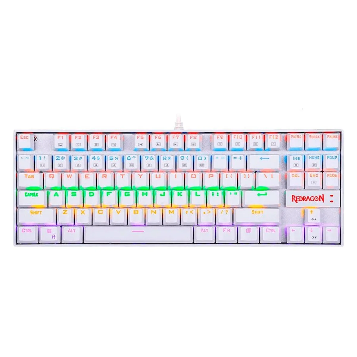 TECLADO KUMARA WHITE K552W-KR-SP RAINBOW ESP