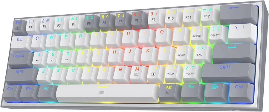 TECLADO FIZZ K617-RGB GREY/WHITE