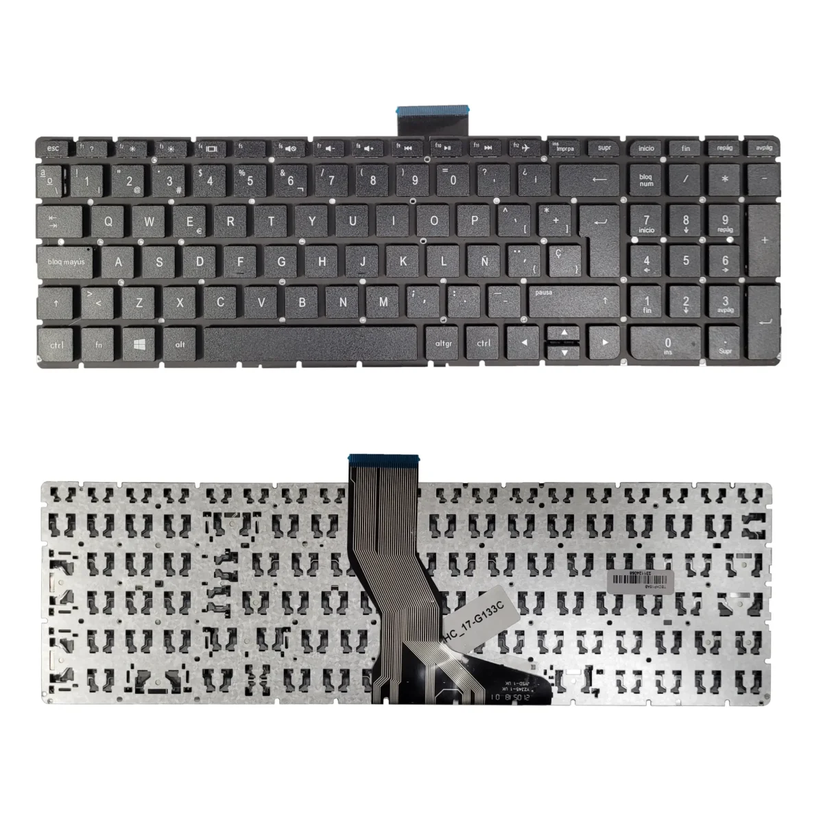 TECLADO PARA HP 15AB 15BC 15Z PUNTAS REDONDEADAS