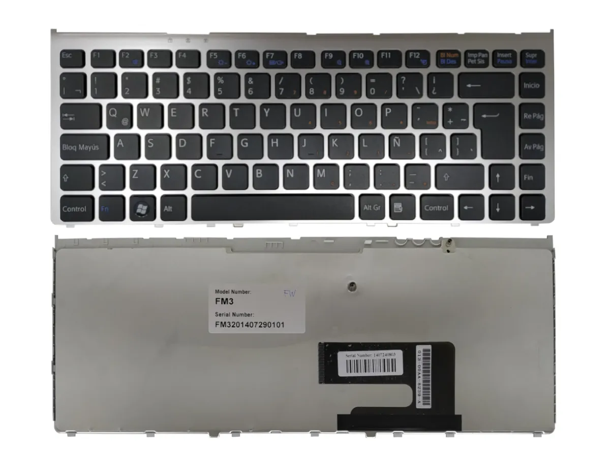 TECLADO PARA SONY FW PLATEADO