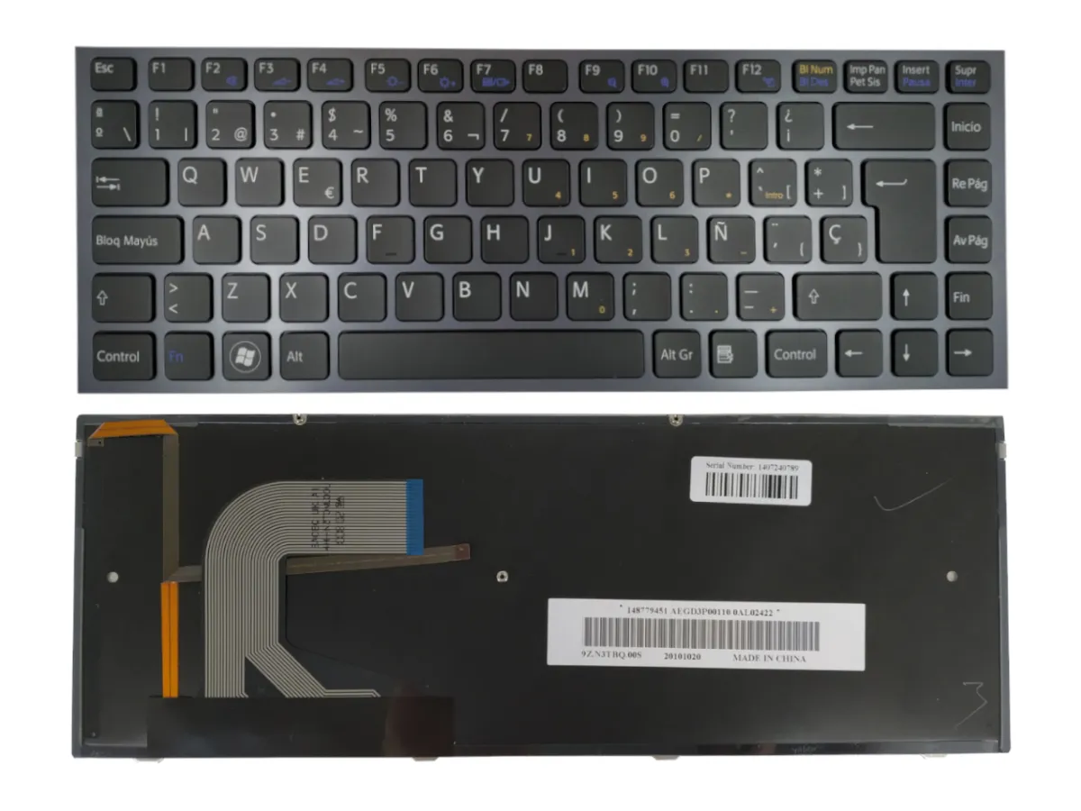 TECLADO PARA SONY VPC-S PLATEADO